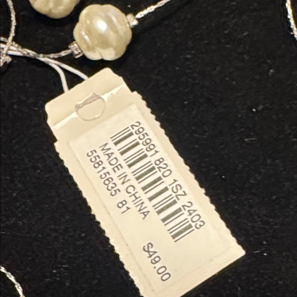 J.Jill Pearl Station Necklace Silver Tone Long Necklace. (BJ111) - Picture 11 of 11